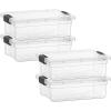 image:imageSuperio Storage Bins with Lids Clear Plastic Containers for Organizing Stackable Totes BPA Free Odor Free Organizer Boxes for Home and Dorm 2 Pack 2275 Qt74 Quart