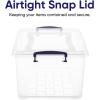 image:imageSuperio Storage Bins with Lids Clear Plastic Containers for Organizing Stackable Totes BPA Free Odor Free Organizer Boxes for Home and Dorm 2 Pack 2275 Qt36 Qt