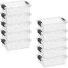 image:imageSuperio Storage Bins with Lids Clear Plastic Containers for Organizing Stackable Totes BPA Free Odor Free Organizer Boxes for Home and Dorm 2 Pack 2275 Qt127 Quart
