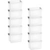 image:imageSuperio Storage Bins with Lids Clear Plastic Containers for Organizing Stackable Totes BPA Free Odor Free Organizer Boxes for Home and Dorm 2 Pack 2275 Qt25 Qt