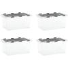 image:imageSuperio Storage Bins with Lids Clear Plastic Containers for Organizing Stackable Totes BPA Free Odor Free Organizer Boxes for Home and Dorm 2 Pack 2275 Qt105 Quart
