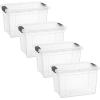 image:imageSuperio Storage Bins with Lids Clear Plastic Containers for Organizing Stackable Totes BPA Free Odor Free Organizer Boxes for Home and Dorm 2 Pack 2275 Qt87 Quart
