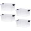 image:imageSuperio Storage Bins with Lids Clear Plastic Containers for Organizing Stackable Totes BPA Free Odor Free Organizer Boxes for Home and Dorm 2 Pack 2275 Qt66 Quart