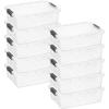 image:imageSuperio Storage Bins with Lids Clear Plastic Containers for Organizing Stackable Totes BPA Free Odor Free Organizer Boxes for Home and Dorm 2 Pack 2275 Qt137 Quart