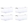 image:imageSuperio Storage Bins with Lids Clear Plastic Containers for Organizing Stackable Totes BPA Free Odor Free Organizer Boxes for Home and Dorm 2 Pack 2275 Qt32 Qt Wheeled