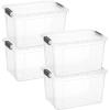 image:imageSuperio Storage Bins with Lids Clear Plastic Containers for Organizing Stackable Totes BPA Free Odor Free Organizer Boxes for Home and Dorm 2 Pack 2275 Qt26 Quart