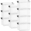 image:imageSuperio Storage Bins with Lids Clear Plastic Containers for Organizing Stackable Totes BPA Free Odor Free Organizer Boxes for Home and Dorm 2 Pack 2275 Qt49 Quart