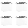 image:imageSuperio Storage Bins with Lids Clear Plastic Containers for Organizing Stackable Totes BPA Free Odor Free Organizer Boxes for Home and Dorm 2 Pack 2275 Qt17 Quart