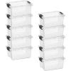 image:imageSuperio Storage Bins with Lids Clear Plastic Containers for Organizing Stackable Totes BPA Free Odor Free Organizer Boxes for Home and Dorm 2 Pack 2275 Qt185 Quart