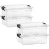 image:imageSuperio Storage Bins with Lids Clear Plastic Containers for Organizing Stackable Totes BPA Free Odor Free Organizer Boxes for Home and Dorm 2 Pack 2275 Qt45 Quart