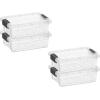 image:imageSuperio Storage Bins with Lids Clear Plastic Containers for Organizing Stackable Totes BPA Free Odor Free Organizer Boxes for Home and Dorm 2 Pack 2275 Qt07 Quarts