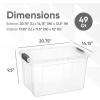 image:imageSuperio Storage Bins with Lids Clear Plastic Containers for Organizing Stackable Totes BPA Free Odor Free Organizer Boxes for Home and Dorm 2 Pack 2275 Qt49 Quart