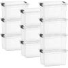 image:imageSuperio Storage Bins with Lids Clear Plastic Containers for Organizing Stackable Totes BPA Free Odor Free Organizer Boxes for Home and Dorm 2 Pack 2275 Qt26 Quart