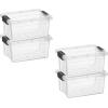 image:imageSuperio Storage Bins with Lids Clear Plastic Containers for Organizing Stackable Totes BPA Free Odor Free Organizer Boxes for Home and Dorm 2 Pack 2275 Qt105 Quarts