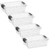 image:imageSuperio Storage Bins with Lids Clear Plastic Containers for Organizing Stackable Totes BPA Free Odor Free Organizer Boxes for Home and Dorm 2 Pack 2275 Qt127 Qt