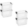 image:imageSuperio Storage Bins with Lids Clear Plastic Containers for Organizing Stackable Totes BPA Free Odor Free Organizer Boxes for Home and Dorm 2 Pack 2275 Qt14 Quarts