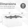 image:imageSuperio Storage Bins with Lids Clear Plastic Containers for Organizing Stackable Totes BPA Free Odor Free Organizer Boxes for Home and Dorm 2 Pack 2275 Qt105 Quart