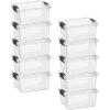 image:imageSuperio Storage Bins with Lids Clear Plastic Containers for Organizing Stackable Totes BPA Free Odor Free Organizer Boxes for Home and Dorm 2 Pack 2275 Qt35 Quart