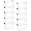 image:imageSuperio Storage Bins with Lids Clear Plastic Containers for Organizing Stackable Totes BPA Free Odor Free Organizer Boxes for Home and Dorm 2 Pack 2275 Qt1425 Quart