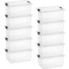 image:imageSuperio Storage Bins with Lids Clear Plastic Containers for Organizing Stackable Totes BPA Free Odor Free Organizer Boxes for Home and Dorm 2 Pack 2275 Qt66 Quart