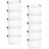 image:imageSuperio Storage Bins with Lids Clear Plastic Containers for Organizing Stackable Totes BPA Free Odor Free Organizer Boxes for Home and Dorm 2 Pack 2275 Qt475 Quart