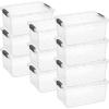 image:imageSuperio Storage Bins with Lids Clear Plastic Containers for Organizing Stackable Totes BPA Free Odor Free Organizer Boxes for Home and Dorm 2 Pack 2275 Qt21 Quart