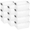 image:imageSuperio Storage Bins with Lids Clear Plastic Containers for Organizing Stackable Totes BPA Free Odor Free Organizer Boxes for Home and Dorm 2 Pack 2275 Qt36 Quart