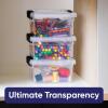 image:imageSuperio Storage Bins with Lids Clear Plastic Containers for Organizing Stackable Totes BPA Free Odor Free Organizer Boxes for Home and Dorm 2 Pack 2275 Qt14 Quarts