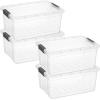 image:imageSuperio Storage Bins with Lids Clear Plastic Containers for Organizing Stackable Totes BPA Free Odor Free Organizer Boxes for Home and Dorm 2 Pack 2275 Qt36 Quart