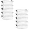 image:imageSuperio Storage Bins with Lids Clear Plastic Containers for Organizing Stackable Totes BPA Free Odor Free Organizer Boxes for Home and Dorm 2 Pack 2275 Qt23 Quart