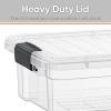 image:imageSuperio Storage Bins with Lids Clear Plastic Containers for Organizing Stackable Totes BPA Free Odor Free Organizer Boxes for Home and Dorm 2 Pack 2275 Qt45 Quart