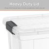image:imageSuperio Storage Bins with Lids Clear Plastic Containers for Organizing Stackable Totes BPA Free Odor Free Organizer Boxes for Home and Dorm 2 Pack 2275 Qt47 Quart