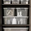 image:imageSuperio Storage Bins with Lids Clear Plastic Containers for Organizing Stackable Totes BPA Free Odor Free Organizer Boxes for Home and Dorm 2 Pack 2275 Qt1425 Quart
