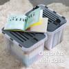 image:imageSuperio Storage Bins with Lids Clear Plastic Containers for Organizing Stackable Totes BPA Free Odor Free Organizer Boxes for Home and Dorm 2 Pack 2275 Qt275 Quart