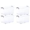 image:imageSuperio Storage Bins with Lids Clear Plastic Containers for Organizing Stackable Totes BPA Free Odor Free Organizer Boxes for Home and Dorm 2 Pack 2275 Qt44 Qt Wheeled