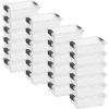 image:imageSuperio Clear Storage Boxes with Lids 127 Quart Plastic Container Bins for Organizing Stackable Crates BPA Free Non Toxic Odor Free Organizers for Home Office and Dorm 24 Pack