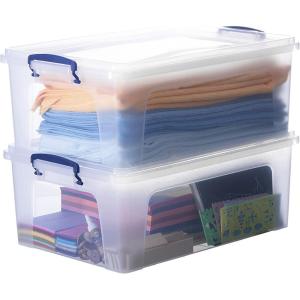 image:imageSuperio Storage Bins with Lids Clear Plastic Containers for Organizing Stackable Totes BPA Free Odor Free Organizer Boxes for Home and Dorm 2 Pack 2275 Qt225 Qt