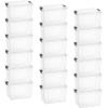 image:imageSuperio Clear Storage Boxes with Lids 875 Quart Plastic Container Bins for Organizing Stackable Crates BPA Free Non Toxic Odor Free Organizers for Home Office and Dorm 6 Pack875 Quart