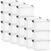 image:imageSuperio Clear Storage Boxes with Lids 875 Quart Plastic Container Bins for Organizing Stackable Crates BPA Free Non Toxic Odor Free Organizers for Home Office and Dorm 6 Pack49 Quart