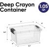 image:imageSuperio Clear Storage Boxes with Lids 875 Quart Plastic Container Bins for Organizing Stackable Crates BPA Free Non Toxic Odor Free Organizers for Home Office and Dorm 6 Pack105 Quarts