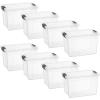 image:imageSuperio Clear Storage Boxes with Lids 875 Quart Plastic Container Bins for Organizing Stackable Crates BPA Free Non Toxic Odor Free Organizers for Home Office and Dorm 6 Pack875 Qt