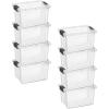 image:imageSuperio Clear Storage Boxes with Lids 875 Quart Plastic Container Bins for Organizing Stackable Crates BPA Free Non Toxic Odor Free Organizers for Home Office and Dorm 6 Pack14 Quarts