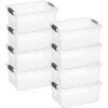 image:imageSuperio Clear Storage Boxes with Lids 875 Quart Plastic Container Bins for Organizing Stackable Crates BPA Free Non Toxic Odor Free Organizers for Home Office and Dorm 6 Pack36 Quarts