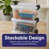 image:imageSuperio Clear Storage Boxes with Lids 875 Quart Plastic Container Bins for Organizing Stackable Crates BPA Free Non Toxic Odor Free Organizers for Home Office and Dorm 6 Pack14 Quarts