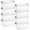 image:imageSuperio Clear Storage Boxes with Lids 875 Quart Plastic Container Bins for Organizing Stackable Crates BPA Free Non Toxic Odor Free Organizers for Home Office and Dorm 6 Pack11 Qt