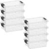 image:imageSuperio Clear Storage Boxes with Lids 875 Quart Plastic Container Bins for Organizing Stackable Crates BPA Free Non Toxic Odor Free Organizers for Home Office and Dorm 6 Pack07 Quarts