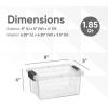 image:imageSuperio Clear Storage Boxes with Lids 875 Quart Plastic Container Bins for Organizing Stackable Crates BPA Free Non Toxic Odor Free Organizers for Home Office and Dorm 6 Pack185 Quarts