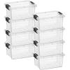 image:imageSuperio Clear Storage Boxes with Lids 875 Quart Plastic Container Bins for Organizing Stackable Crates BPA Free Non Toxic Odor Free Organizers for Home Office and Dorm 6 Pack35 Qt
