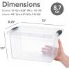 image:imageSuperio Clear Storage Boxes with Lids 875 Quart Plastic Container Bins for Organizing Stackable Crates BPA Free Non Toxic Odor Free Organizers for Home Office and Dorm 6 Pack87 Quart
