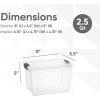 image:imageSuperio Clear Storage Boxes with Lids 875 Quart Plastic Container Bins for Organizing Stackable Crates BPA Free Non Toxic Odor Free Organizers for Home Office and Dorm 6 Pack25 Quart